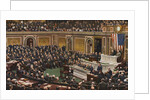 Woodrow Wilson Speaking to Congress in July Nineteen Eighteen by Anonymous