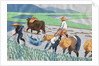 Asians Working in Rice Paddy Field by Anonymous