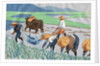 Asians Working in Rice Paddy Field by Anonymous