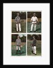 Illustrations Depicting Early Tennis Players with Their Racquets by Anonymous