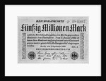 Fifty Million Mark Bill by Anonymous