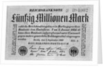 Fifty Million Mark Bill by Anonymous