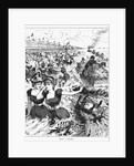 Print of People Running from Garbage at Coney Island by Anonymous