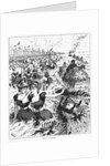 Print of People Running from Garbage at Coney Island by Anonymous