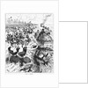 Print of People Running from Garbage at Coney Island by Anonymous