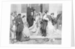 Poor Citizens Gazing at Well Dressed Patrons by Anonymous
