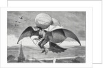 Illustration of Man Flying Type of Aircraft by Anonymous