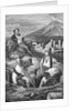 Engraving of First Archeological Dig at Pompeii by Anonymous