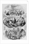 Woodcut Showing Three Types of Passengers on Ship by Anonymous