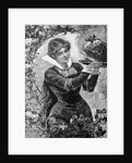 Woman Holding A Christmas Pudding by Anonymous