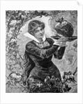 Woman Holding A Christmas Pudding by Anonymous