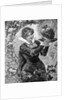 Woman Holding A Christmas Pudding by Anonymous