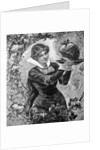 Woman Holding A Christmas Pudding by Anonymous