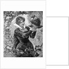 Woman Holding A Christmas Pudding by Anonymous