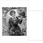 Woman Holding A Christmas Pudding by Anonymous