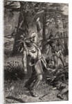 Woodcut Entitled Death of Tecumseh by Anonymous