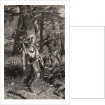 Woodcut Entitled Death of Tecumseh by Anonymous