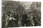 Crowds Welcoming Abraham Lincoln by Anonymous
