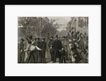 Crowds Welcoming Abraham Lincoln by Anonymous