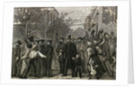 Crowds Welcoming Abraham Lincoln by Anonymous