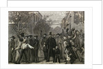 Crowds Welcoming Abraham Lincoln by Anonymous