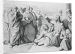 Engraving of Jesus with the Pharisees by Friedrich August Ludy