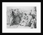 Engraving of Jesus with the Pharisees by Friedrich August Ludy