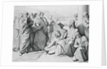 Engraving of Jesus with the Pharisees by Friedrich August Ludy