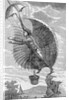 Man Attempting to Fly with Parachute by Anonymous