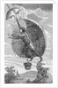 Man Attempting to Fly with Parachute by Anonymous