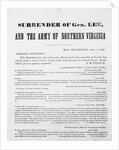 Correspondence Regarding the Surrender of General Robert E. Lee by Anonymous