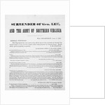 Correspondence Regarding the Surrender of General Robert E. Lee by Anonymous