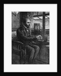 Washington Roebling Sitting with Brooklyn Bridge in Background by Anonymous