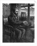 Washington Roebling Sitting with Brooklyn Bridge in Background by Anonymous