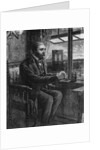 Washington Roebling Sitting with Brooklyn Bridge in Background by Anonymous