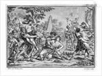 Lithograph of The Rape of the Sabines by Anonymous