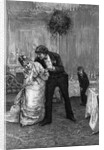 Stolen Kiss Under the Mistletoe by Frederick Barnard