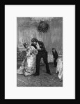 Stolen Kiss Under the Mistletoe by Frederick Barnard