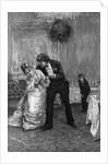 Stolen Kiss Under the Mistletoe by Frederick Barnard