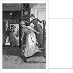 Couple Caught Kissing Under the Mistletoe by Frank E. Cox