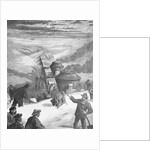 Train Cars Snowbound by Anonymous