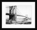 Steam Ship Passing Underneath Brooklyn Bridge by Anonymous