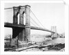 Steam Ship Passing Underneath Brooklyn Bridge by Anonymous