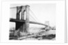 Steam Ship Passing Underneath Brooklyn Bridge by Anonymous