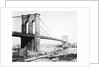 Steam Ship Passing Underneath Brooklyn Bridge by Anonymous