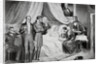 William H. Harrison on His Death Bed with Visitors by Anonymous