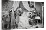 William H. Harrison on His Death Bed with Visitors by Anonymous