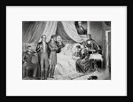 William H. Harrison on His Death Bed with Visitors by Anonymous