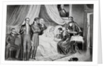 William H. Harrison on His Death Bed with Visitors by Anonymous