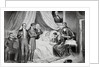 William H. Harrison on His Death Bed with Visitors by Anonymous